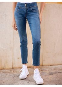 Heine Damen 5-Pocket-Jeans, blau, Gr. 50, unifarben, 99% Baumwolle, 1% Elasthan, Jeans