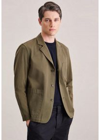 Seidensticker Herren Sweatsakko, grün, Gr. M, unifarben, 100% Baumwolle, Sakkos, Blazer Uni