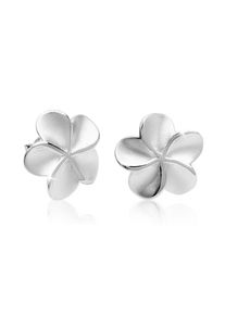 NENALINA Damen Paar Ohrstecker "Ohrstecker Blume Blüte Verspielt 925 Silber", OneSize, ohne Stein, Silber 925 (Sterlingsilber), silber, Silber 925