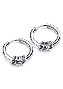 Firetti Damen Paar Creolen "Schmuck Geschenk Classic", Edelstahl, silber, Edelstahl, Ohrringe
