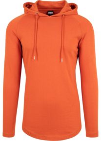 Urban Classics Herren Kapuzensweatshirt "Urban Classics Herren Long Shaped Terry Hoody", orange, Gr. M, unifarben, 100% Baumwolle, Sweatshirts