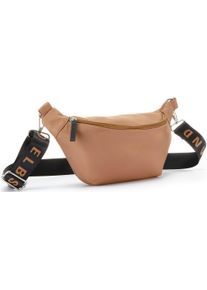ELBSAND Damen Bauchtasche "Umhängetasche", braun, Textil, unifarben, clean, Taschen, Crossbody Bag, Gürteltasche, Brusttasche, Hüfttasche VEGAN