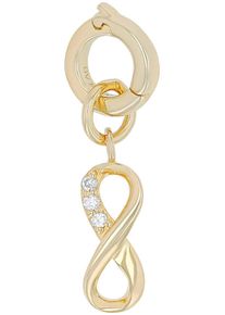 Amor Damen Charm-Einhänger "Infinity/Unendlichkeitsschleife, 2038555", gold, Silber 925 (Sterlingsilber), Charms, mit Zirkonia (synth.)