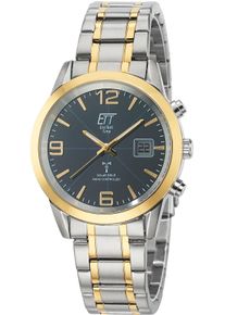 ETT Herren Funkuhr "Basic", silber, Armbanduhren, Armbanduhr, Herrenuhr, Datum, Solar, Edelstahlarmband