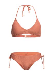 Roxy Damen Triangel-Bikini "Coconut Crew", beige, Gr. XS, 78% Nylon, 17% Nylon, 4% metallisierte Fasern, 1% Elasthan, Bikini-Sets