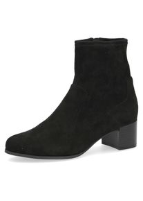 Caprice Damen Stiefelette, Gr. 38, schwarz, Textil, elegant, Schuhe, Blockabsatz, Businessschuh mit praktischem Innenreißverschluss