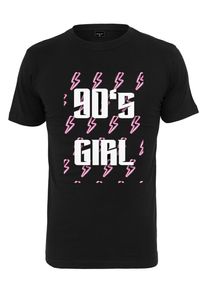 MisterTee Herren Kurzarmshirt "MisterTee Damen Ladies 90ies Girl Tee", schwarz, casual, Gr. S, unifarben, 100% Baumwolle, Shirts