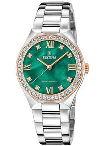 Festina Damen Solaruhr "Solar Energy", rosa, Armbanduhren, Armbanduhr, Damenuhr, Edelstahlarmband