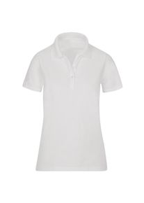 TRIGEMA Damen Poloshirt "TRIGEMA Poloshirt aus Baumwolle", weiß, Basic, Gr. XXXL, 100% Baumwolle, Shirts