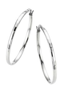 Firetti Damen Paar Creolen "Schmuck Geschenk Basic,Klassisch", Edelstahl, silber, Edelstahl, Ohrringe