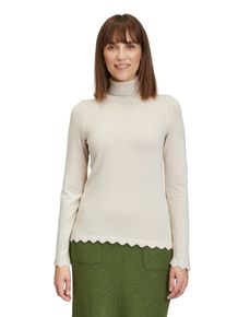 Betty Barclay Damen Strickpullover "Betty Barclay Feinstrickpullover mit Wellenstruktur", grau, feminin, Gr. 40, Strick, Obermaterial: 70% Viskose,