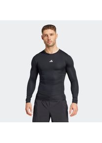 Herren Funktionsshirt "TF LS TEE", schwarz, sportlich, Gr. L, adidas Performance, Obermaterial: 83% Polyester, 17% Elasthan, Shirts