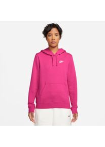 Nike Sportswear Damen Kapuzensweatshirt "CLUB FLEECE WOMEN'S PULLOVER HOODIE", rot, sportlich, Gr. S, Obermaterial: 80% Baumwolle, 20% Polyester,