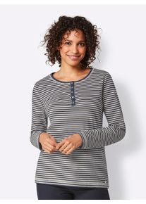 Damen T-Shirt "Pima-Baumwoll-Shirt", bunt, Gr. 38, CREATION L PREMIUM, gemustert, mehrfarbig, gestreift, 100% Baumwolle, Shirts