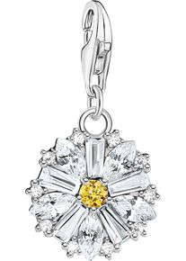 Thomas Sabo Damen Charm-Einhänger "Charm Lovely Daisy Zirkoniabesatz, 2212-051-14", bunt, Silber 925 (Sterlingsilber), Charms, mit Zirkonia (synth.)