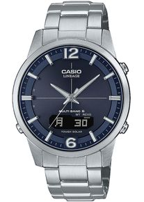 CASIO FUNK Herren Funkchronograph, silber, Armbanduhren, Solaruhr, Armbanduhr, Herrenuhr, Funkuhr, Edelstahlarmband, Saphirglas