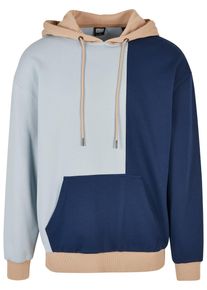 Urban Classics Herren Kapuzensweatshirt "Urban Classics Herren Oversized Color Block Hoody", blau, Gr. M, 65% Baumwolle, 35% Polyester, Sweatshirts