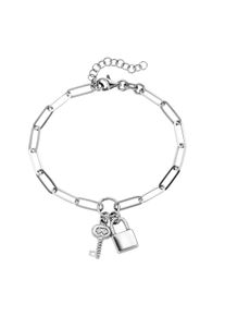 Smart Jewel Damen Armband "mit Anhänger Schloss und Schlüssel, Silber 925", 19cm, Silber 925 (Sterlingsilber), silber, Silber 925 (Sterlingsilber),