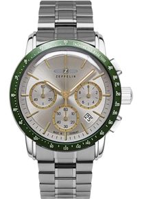 Zeppelin Herren Chronograph "New York"silberfarben, titanfarben, Armbanduhren, Quarzuhr, Armbanduhr, Herrenuhr, Made in Germany, analog, Tag