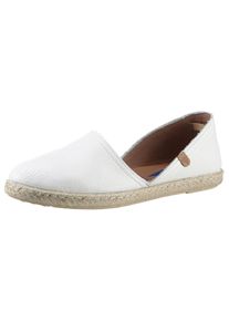 VERBENAS Damen Espadrille "Carmen Nucleo", Gr. 36, weiß, Leder, unifarben, klassisch, Schuhe, Sommerschuh, Schlupfschuh, Slipper, Loafer zum Schlupfen