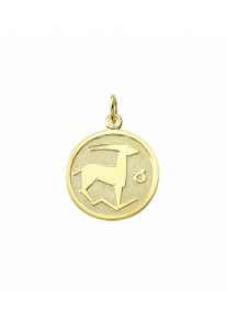 Adelia´s ADELIA ́S Damen Kette mit Anhänger "333 Gold Sternzeichen Anhänger Steinbock Ø 16 mm", Gelbgold 333, gold, Gelbgold 333, Halsketten, Schmuckset - Set