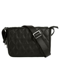 CLUTY Damen Henkeltasche, schwarz, Leder, Taschen, echt Leder, Made in Italy