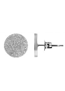 Adelia´s ADELIA ́S Damen Paar Ohrhänger "Neuheit 2025 - Damen Ohrstecker aus mattem Edelstahl Ø 10 mm", Damen, Edelstahl, silber, Edelstahl, Ohrringe
