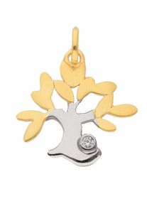 Adelia´s ADELIA ́S Damen Ketten-Anhänger "Damen 333 Gold Anhänger Lebensbaum mit Zirkonia", Gold, gold, Gold, Schmuckanhänger, mit Zirkonia für Damen
