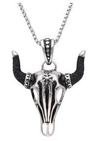 Herren Kette mit Anhänger, Edelstahl, silber, Edelstahl, Halsketten