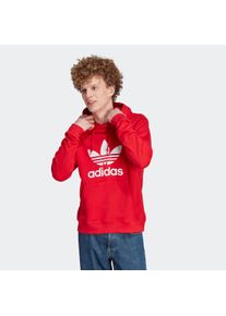 Herren Kapuzensweatshirt "TREFOIL HOODY", rot, sportlich, Gr. S, adidas originals, Obermaterial: 100% Baumwolle, Sweatshirts, Hoodie, Kapuzenpullover