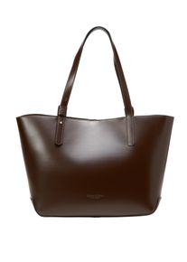 Marc O'Polo MARC O'POLO Damen Shopper "mit großem Reißverschlussfach", braun, Leder, unifarben, Taschen
