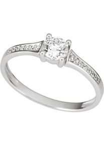 Firetti Damen Fingerring "Schmuck Geschenk Gold 333 Damenring Goldring Verlobung Fantasie", 17, Weißgold 333, 2mm, weiß, Weißgold 333, Fingerringe,