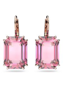 Swarovski Damen Paar Ohrhänger "Millenia Ohrringe, Kristall im Oktagon-Schliff, 5619502, 5636569", Metall, rosa, Metall, Ohrringe, mit Swarovski