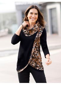 Classic Basics Damen Longshirt "Longshirt", bunt, Gr. 38, gemustert, geblümt, mehrfarbig, 100% Baumwolle, Shirts