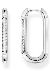Thomas Sabo Damen Paar Creolen "silber, CR674-643-14", Silber 925 (Sterlingsilber), bunt, Silber 925 (Sterlingsilber), Ohrringe, mit Zirkonia (synth.)