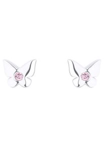 Mädchen Paar Ohrstecker "Butterflylove, 2035984", Silber 925 (Sterlingsilber), bunt, Prinzessin Lillifee, Silber 925 (Sterlingsilber), Ohrringe, mit