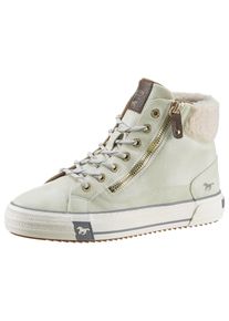 Mustang Shoes Damen Schnürboots, Gr. 36, weiß, Lederimitat, sportlich, Schuhe, mit Reißverschluss außen