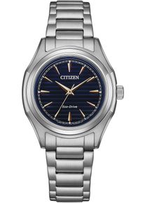 Citizen Damen Solaruhr, silber, Armbanduhren, Armbanduhr, Damenuhr, Lederarmband