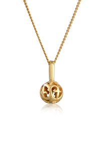 Elli Premium Damen Kette mit Anhänger "Ornament Kugel Romantisch Edel 585 Gelbgold", 45, ohne Stein, Gelbgold 585, L: 45cm, gold, Gelbgold 585,