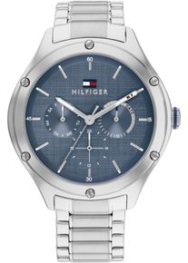 Tommy Hilfiger Damen Multifunktionsuhr "CLASSIC", silber, Armbanduhren, Quarzuhr, Armbanduhr, Damenuhr, Herrenuhr, Datum, Edelstahlarmband