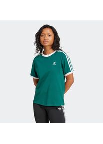 Damen T-Shirt "3 STRIPE TEE", grün, sportlich, Gr. S, adidas originals, Obermaterial: 94% Baumwolle, 6% Elasthan, Shirts, drei Streifen Shirt mit