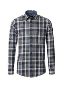 Casamoda Herren Langarmhemd "Casamoda Freizeithemd kariert", blau, Gr. XXL, kariert, 100% Baumwolle, Hemden