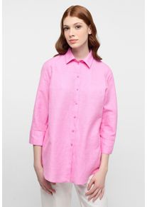 Eterna Damen Hemdbluse "LOOSE FIT", rosa, modisch, Gr. 42, 59% cotton, 41% Leinen, Blusen, EASY IRON (bügelleicht)