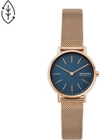 Skagen Damen Quarzuhr "SIGNATUR LILLE", rosa, Armbanduhren, Armbanduhr, Damenuhr, analog, Lederarmband