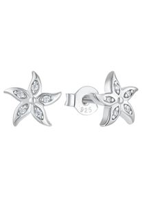 Amor Damen Paar Ohrstecker "Starfish, 2016893", Silber 925 (Sterlingsilber), bunt, Silber 925 (Sterlingsilber), Ohrringe, mit Zirkonia (synth.)