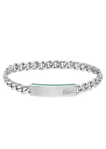 Lacoste Herren Armband "Schmuck Edelstahl Armband Panzerkette BASELINE", Edelstahl, silber, Edelstahl, Armbänder