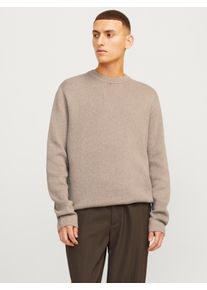 Jack & Jones JACK & JONES Herren Strickpullover "JPRBLAMILANO STITCH KNIT CREW NECK SN", beige, modisch, Gr. S, meliert, Strick, Obermaterial: 100% Baumwolle,