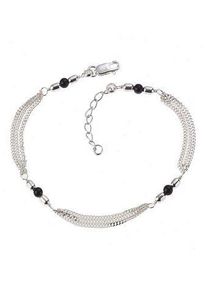Firetti Fußkette "Schmuck Geschenk Silber 925 Körperschmuck Panzerkette Kristalle", Silber 925 (Sterlingsilber), silber, Silber 925 (Sterlingsilber),