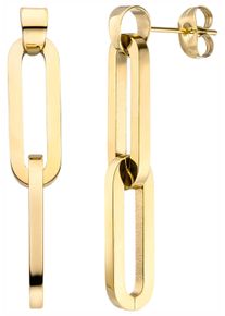 Jobo Damen Paar Ohrhänger, Edelstahl, gold, Edelstahl, Ohrringe, Edelstahl goldfarben beschichtet