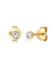 Elli Damen Paar Ohrstecker "Kinder Basic Kristalle 925 Silber", gold, Silber 925 (Sterlingsilber), Ohrringe